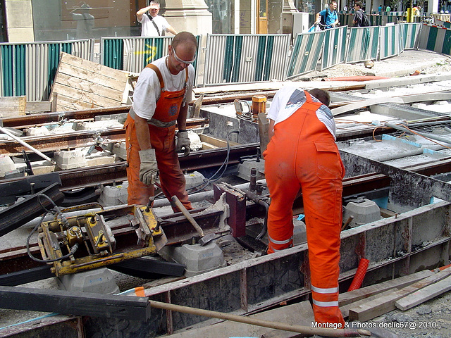 Chantier TRAM ligne F de Strasbourg