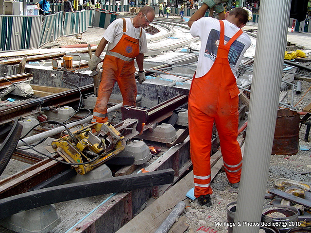 Chantier TRAM ligne F de Strasbourg