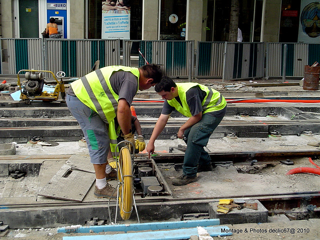 Chantier TRAM ligne F de Strasbourg