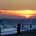 Sunset over the groynes