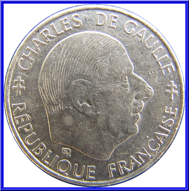 1 Franc Charles de Gaulle 1988 Avers