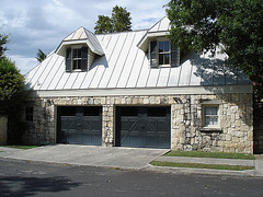 The fountain house / La maison à la fontaine - King Williams area / San Antonio, Texas. USA - 29 juin 2010.