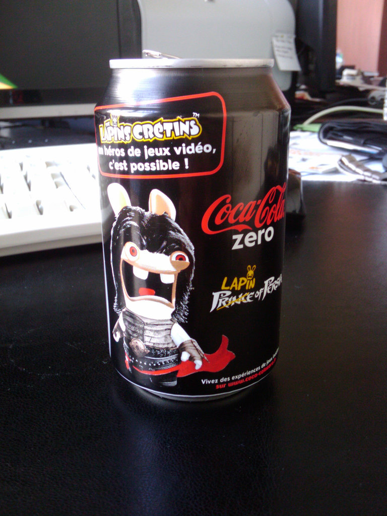 Ubisoft-branded CocaCola Zero cans