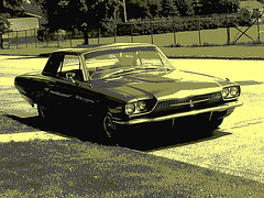 Thunderbird 1966 /  Dans ma ville - Hometown. 14-07-2009- Vintage postérisé