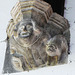 finchingfield church, essex, c15 roof corbel of a man with book and pig, st anthony?