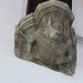 finchingfield church, essex, c15 roof corbel of a woman with her beads