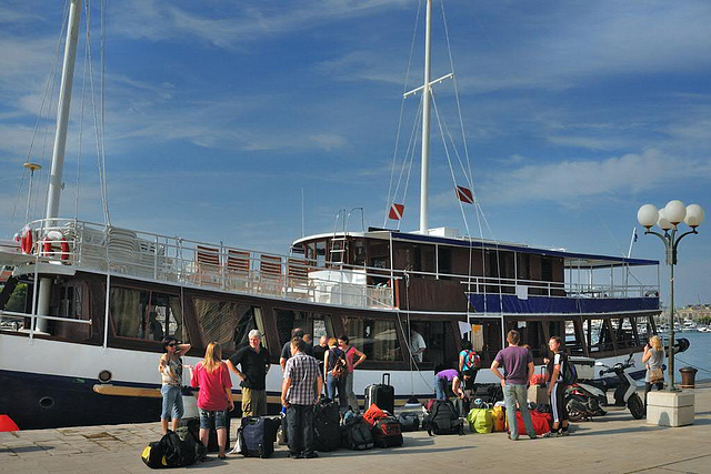 Arrival in Trogir and boarding the Naval