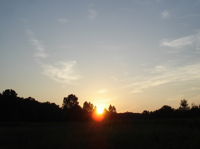 Coucher de soleil / Sunset - Pocomoke, Maryland. USA - 18 juillet 2010 - Recadrage