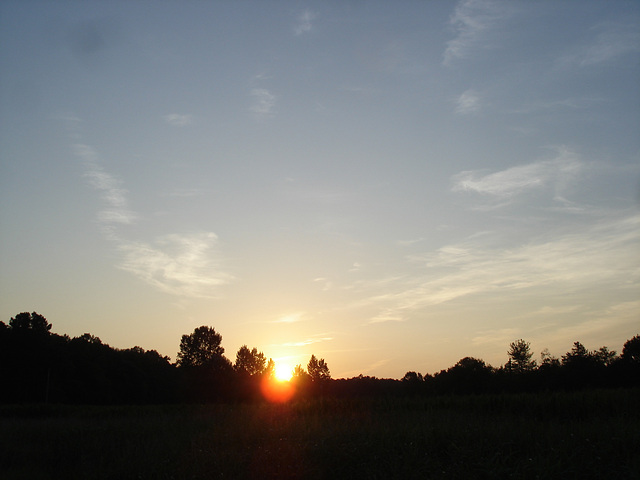 Coucher de soleil / Sunset - Pocomoke, Maryland. USA - 18 juillet 2010 - Photo originale.