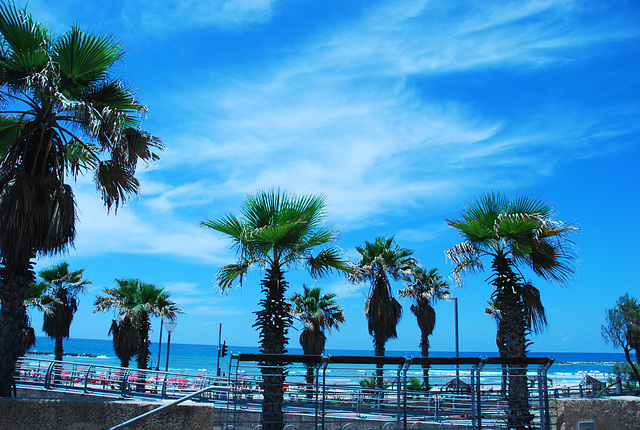 the beautiful white and blue sky