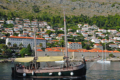 Leaving the harbor in Dubrovnik