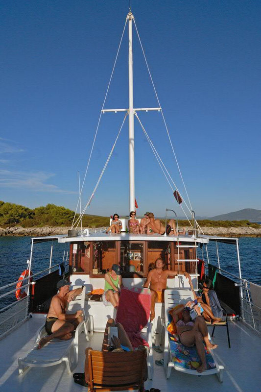 On deck of the Naval