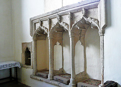 combe c.1330 sedilia