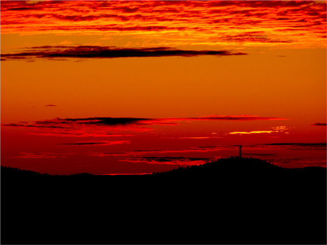 et c'est la nuit sur les sommets des Vosges