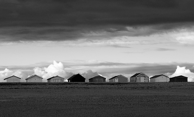 Beach huts in mono