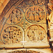 higham ferrers northants, 1260 the design of the tympanum here [like that at croyland abbey] with scenes in roundels is probably taken from the north transept at westminster, now restored away