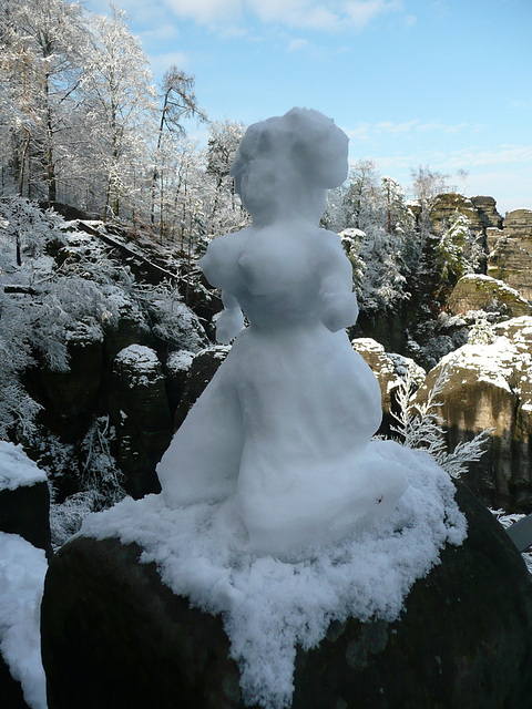 Bastei nach dem ersten Schnee 25.11.2010