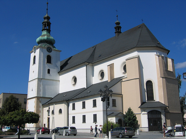 Preĝejo sur la ĉefplaco de Svitavy