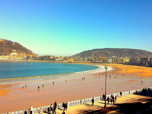 San Sebastián: playa de la Concha.