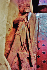 walkern church, herts, tomb effigy of a mid c13 knight, perhaps william de lanvallei