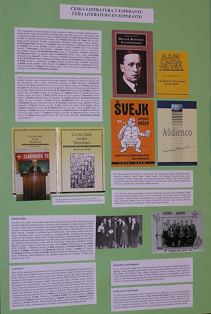 1-a ekspozicio (2008/2009) - panelo pri Ĉeĥa literaturo en Esperanto
