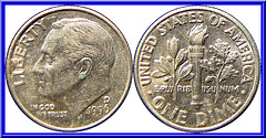 U.S.A. 1 Dime ( 10 Cents ) 1996