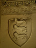 abbots langley church, herts. royal arms of england, early c19 coade stone in the porch, 1814