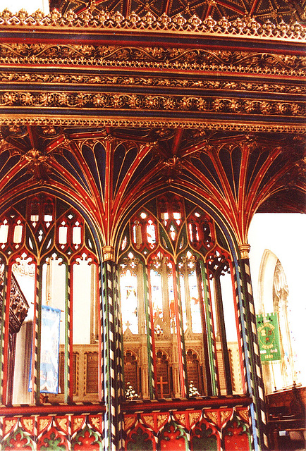cullompton church ,rood screen