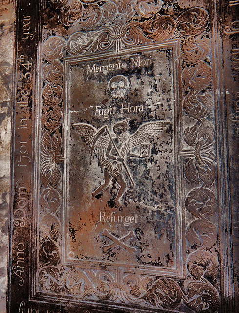 st.blazey 1701 memento mori tomb