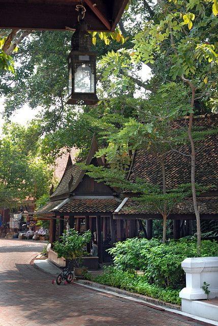 Walking through the ancient Thai village
