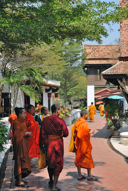 Monks visiting Mueang Boran