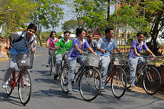 Visiting Mueang Boran by bicycle