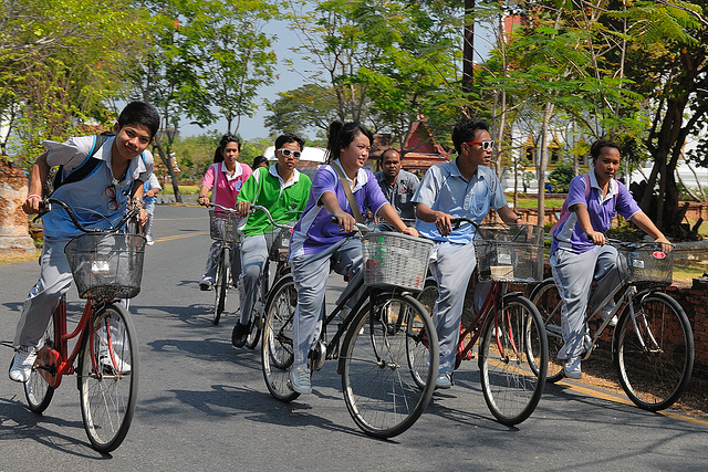 Visiting Mueang Boran by bicycle