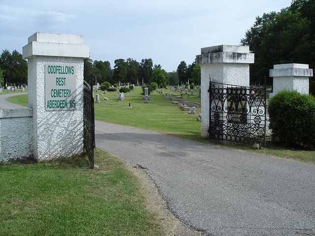 Oddfellows rest cemetery / Mississippi, USA. 9 juillet 2010.