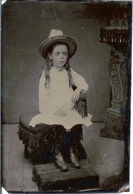 Tintype of Pink Cheeked Girl