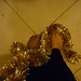 Christiane !!  Pieds nylonés Noëliens et guirlandes / Christmas nyloned feet and tinsels display