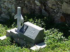 Mestia- Grave with Cross of Saint Nino