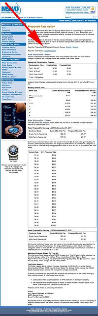 Mission Springs Water District - Proposed Rate Action (2010 11 10)