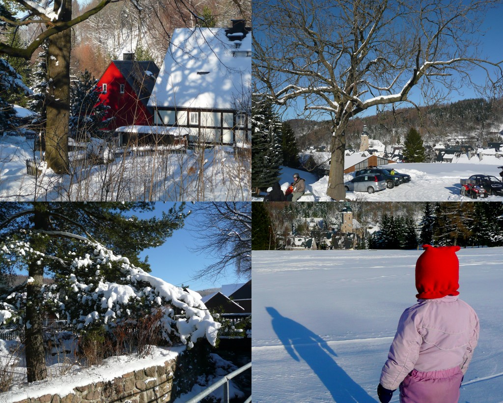 Winterspaziergang in Geising in 650m Höhe