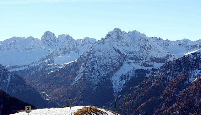 Dolomiten, der erste Schnee