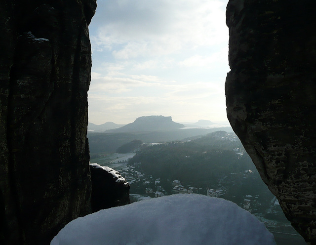 Bastei nach dem ersten Schnee 25.11.2010