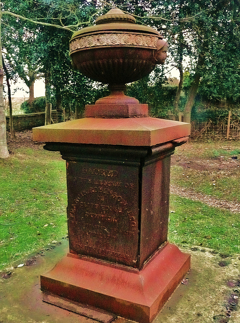 st.james church, dunwich , 1858 iron tomb