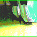 Christiane !!!  Escarpins et mollets sexy / Black pumps and sexy calves - Inversion RBV et postérisation