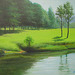 a Scene in Namisom-Island=Namisom-insulo_acrylic+oil on canvas_32x41cm(6f)_2010_HO Song
