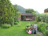 Blick zur Hütte