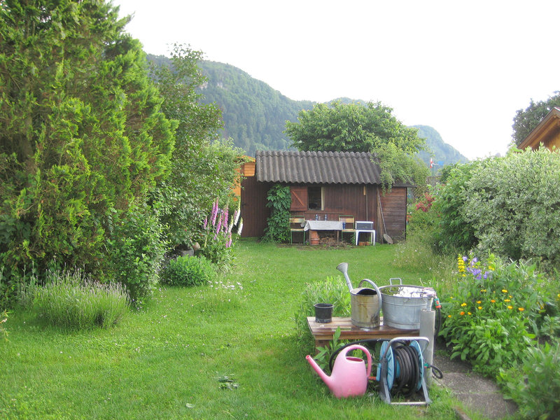 Blick zur Hütte