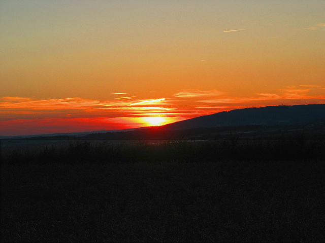 Sonnenuntergang über dem Schussental