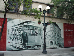 American color labs wall / Mur du San Antonio d'antan -  San Antonio, Texas. USA - 3 juillet 2010.