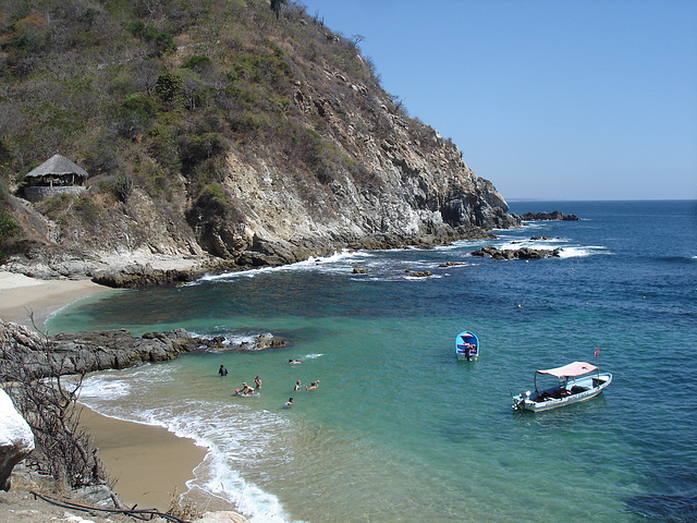 Playa estacahuite, Puerto Angel, Mexique / 16 janvier 2011.