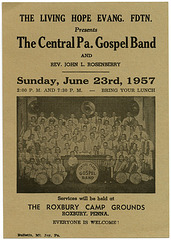 The Central Pennsylvania Gospel Band, Roxbury, Pa., June 23, 1957